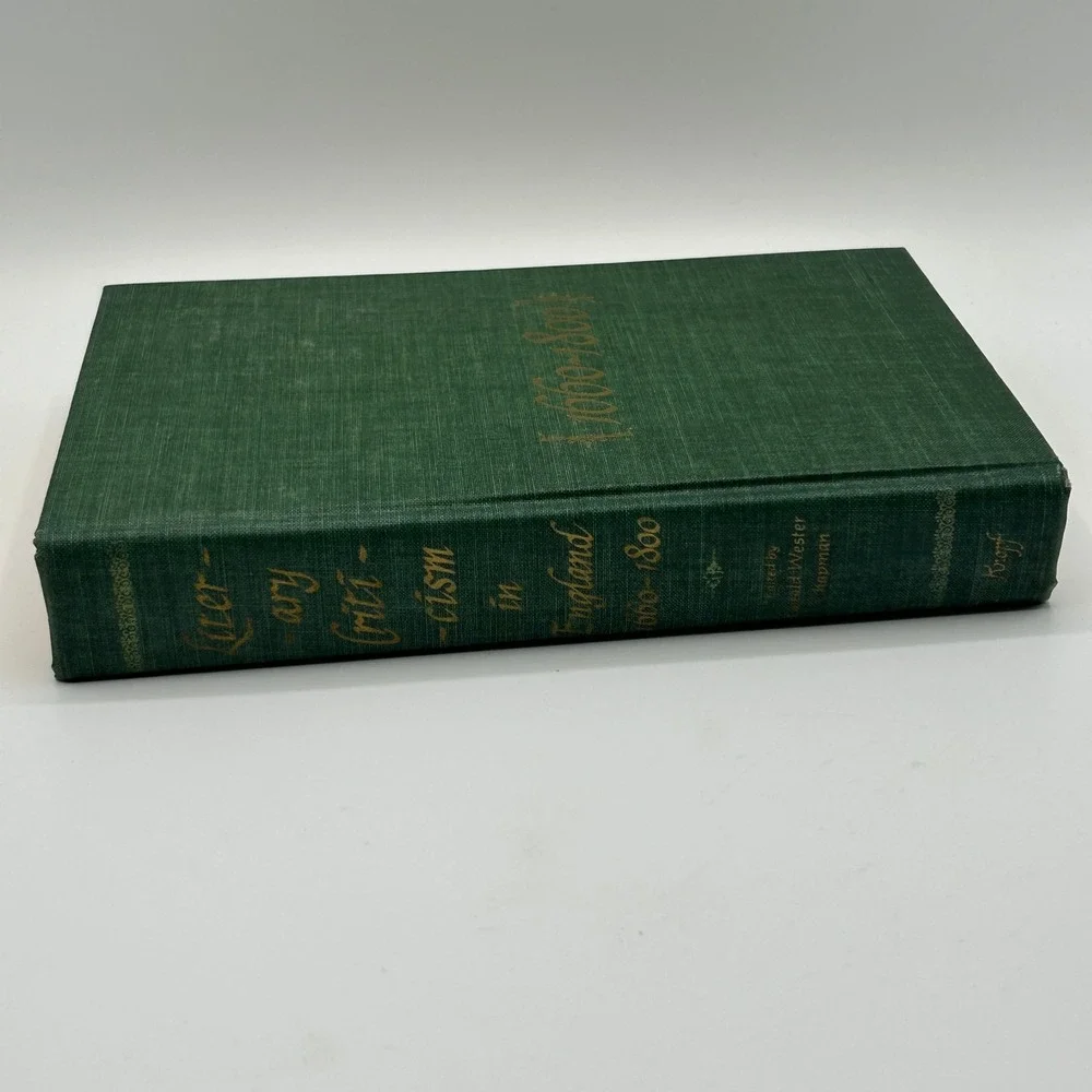 Literary Criticism in England 1660-1800 Chapman 1966 1st Printing Hardcover Book